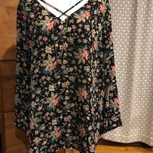 EXPRESS v-neck, hi-low cross cross tunic / dress